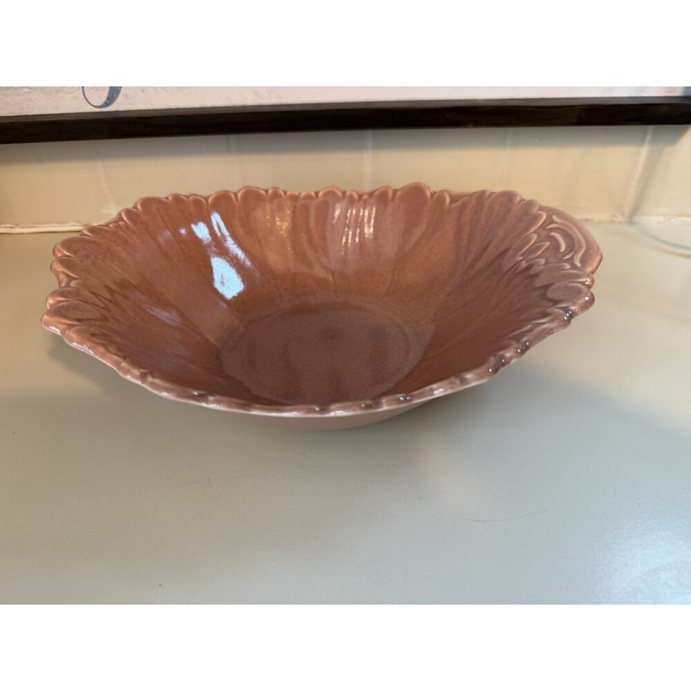 WOODFIELD Pottery salmon/pink by Steubenville large bowl